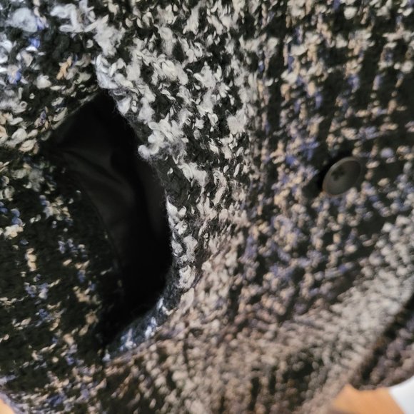 ⭐Host Pick!⭐ Riri Collection Black and Blue Tweed Jacket US M - Picture 4 of 7